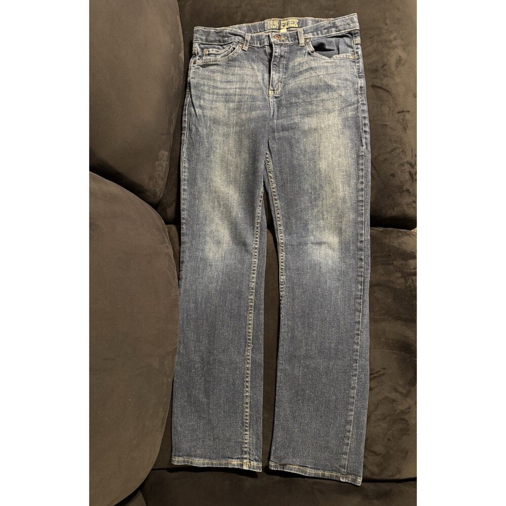 True Craft Boys Straight Leg Stretch Denim Jeans Blue Light Wash Size 16